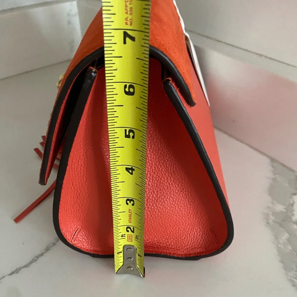 🆕 SEE BY CHLOE JOAN MINI CROSSBODY BAG FLAP TOP HANDLE GIPSY ORANGE LEATHER - Picture 12 of 16